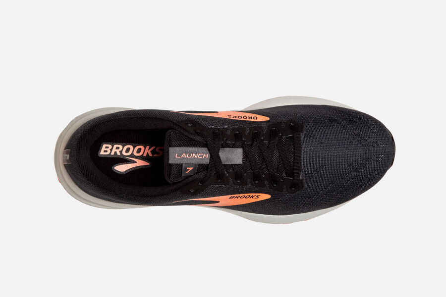 Brooks Launch 7 Road Löparskor Dam - Svarta/Orange - 7580-VKOJX